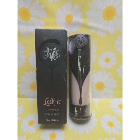 KVD Kat Von D Lock It Foundation Original 1.0 oz LIGHT 42 NEUTRAL NEW in box - Picture 7 of 9